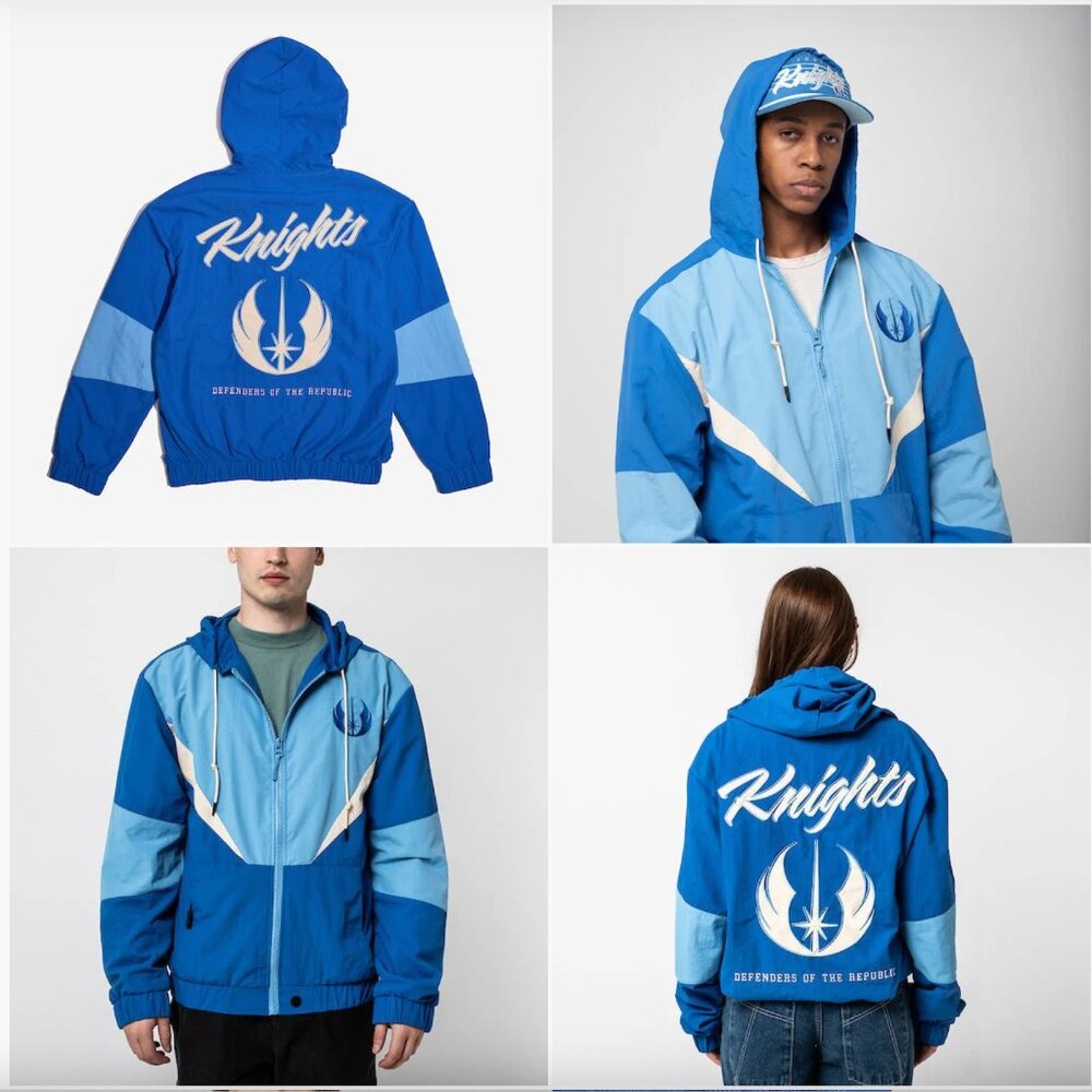 Star Wars Jedi Knights Throwback Windbreaker NWT - Picture 2 of 6